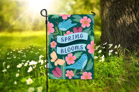 small spring garden flags